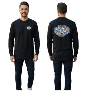 Sun Active 100% cotton size medium Black Long Sleeve Shirt size medium